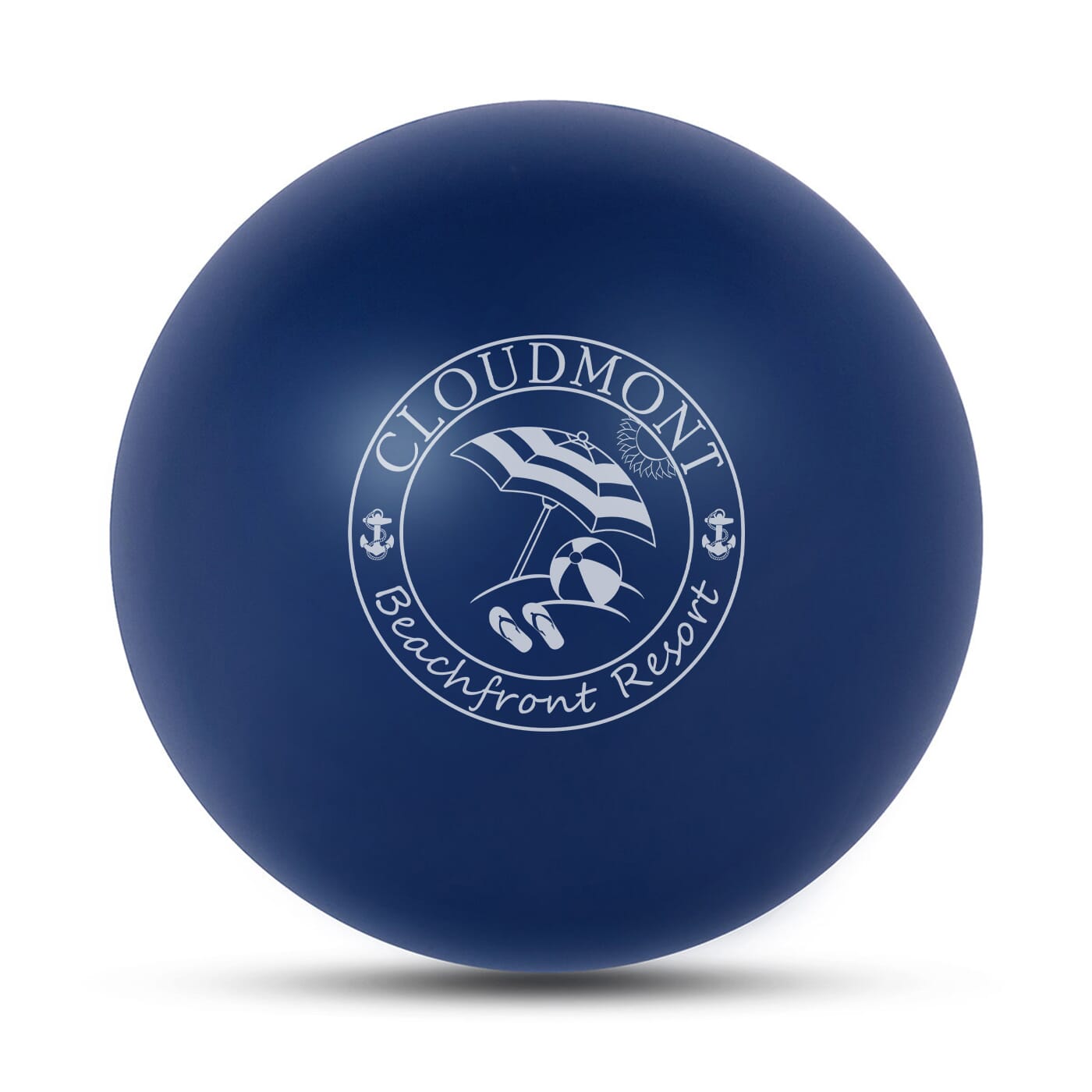 150 NAVY BLUE Round Stress Balls BACK SIDE 1 COLOR IMPRINT CHARGE