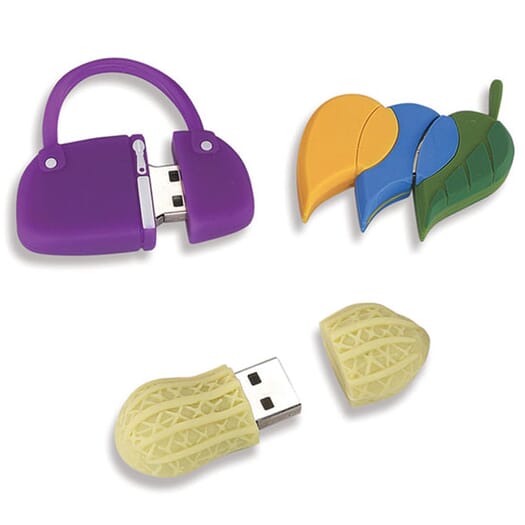 Custom Shapes PVC Flash Drive 1GB