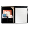 Padfolio interior organizer debossed panel