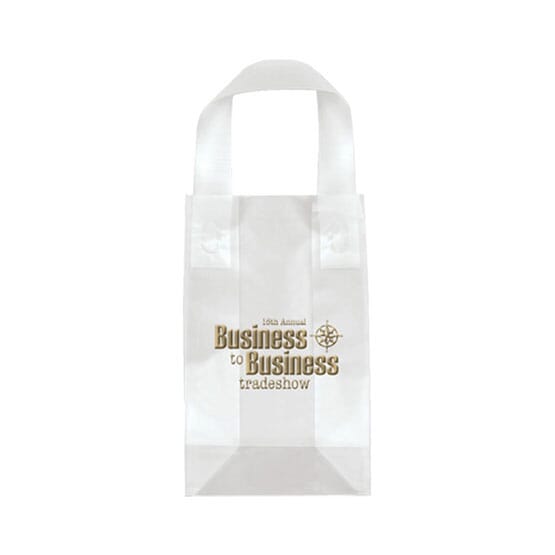 5" x 8" x 3" Frosted Shopping Plastic Bag