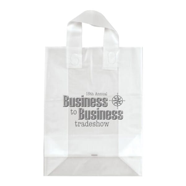 10" x 13" x 5" Frosted Shopping Plastic Bag