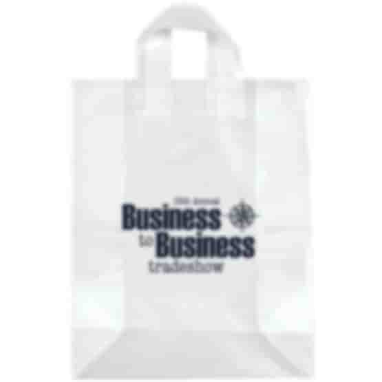 13" x 17" x 6" Frosted Shopping Plastic Bag