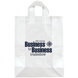 13&quot; x 17&quot; x 6&quot; Frosted Shopping Plastic Bag