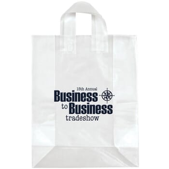 13&quot; x 17&quot; x 6&quot; Frosted Shopping Plastic Bag
