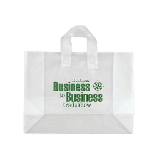 Plastic Bags with Handles 16 X 12 Clear Frosted - 3 mil Thick
