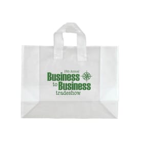 16&quot; x 12&quot; x 6" Frosted Shopping Plastic Bag