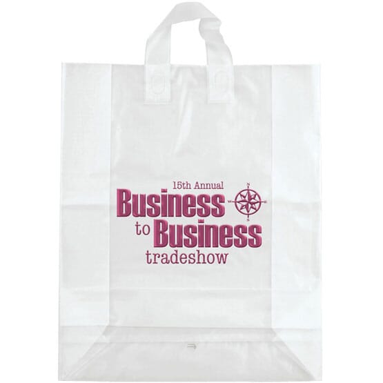 16" x 19" x 6" Frosted Shopping Plastic Bag