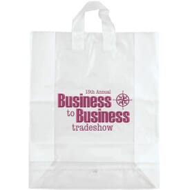 16&quot; x 19&quot; x 6&quot; Frosted Shopping Plastic Bag