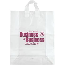 16&quot; x 19&quot; x 6" Frosted Shopping Plastic Bag