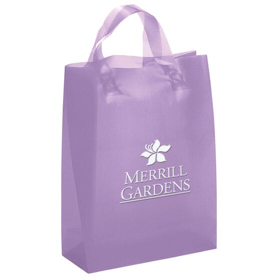 8" x 10" x 4" Brite Plastic Bag Promotional Giveaway Crestline