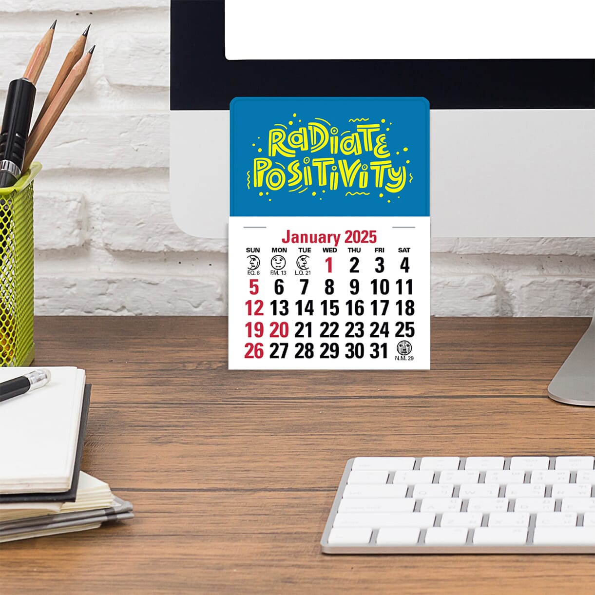 Custom 2025 Standard PressNStick™ Calendar w/ Logo Crestline