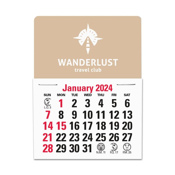 2025 Standard Press-N-Stick™ Rectangle Calendar