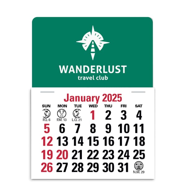 2024 General Theme 13 Month Tear off Magnetic Calendars