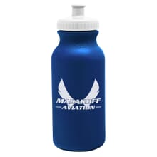 Custom blue sports bottle