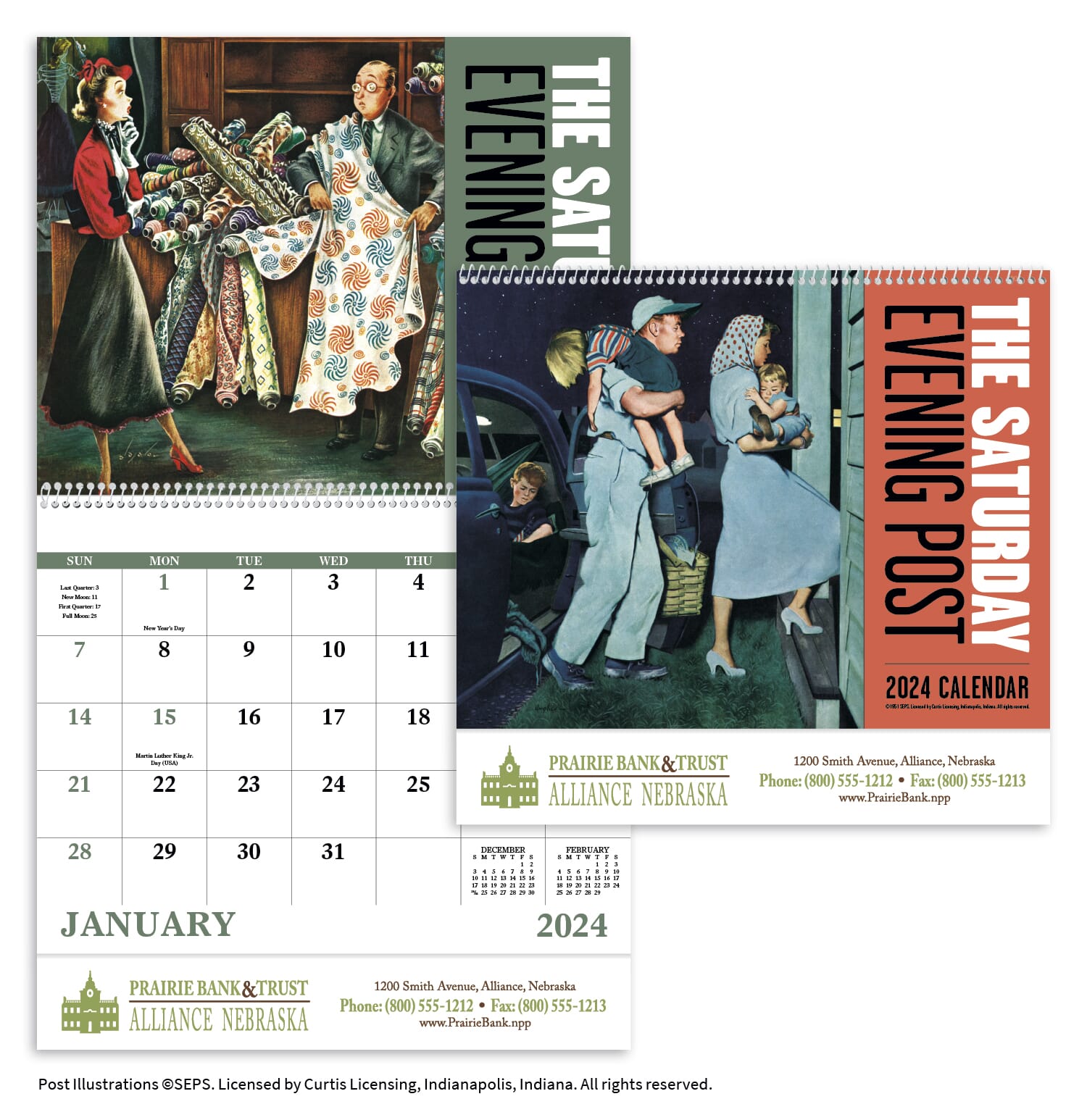 2025 The Saturday Evening Post Calendar Spiral Promotional Giveaway