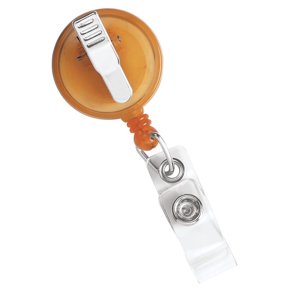 Translucent Badge Reel With Swivel Clip And Vinyl Strap Clip (P/N 2120-7621) And More Swivel Badge Reels At