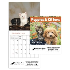 2025 Puppies &amp; Kittens Calendar - Mini