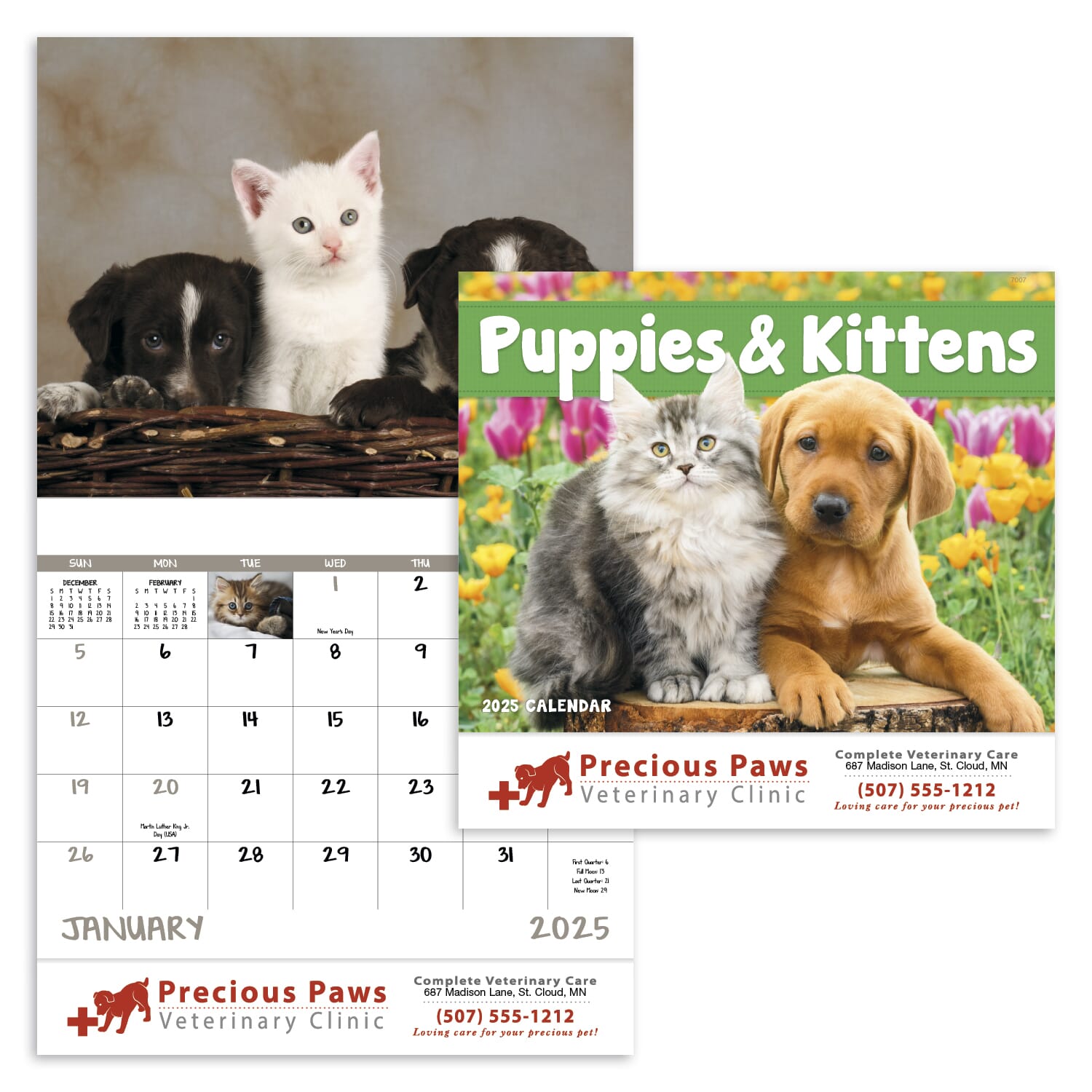 2025 Puppies & Kittens Calendar - Stapled - Promotional Giveaway ...