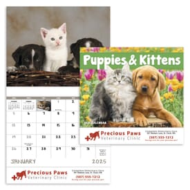 2025 Puppies &amp; Kittens Calendar - Stapled