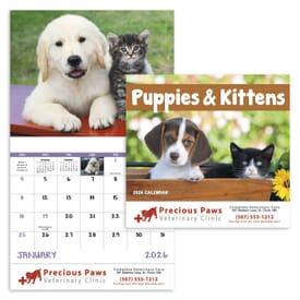 2024 Puppies & Kittens Calendar - Stapled