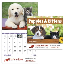 2025 Puppies &amp; Kittens Calendar - Stapled