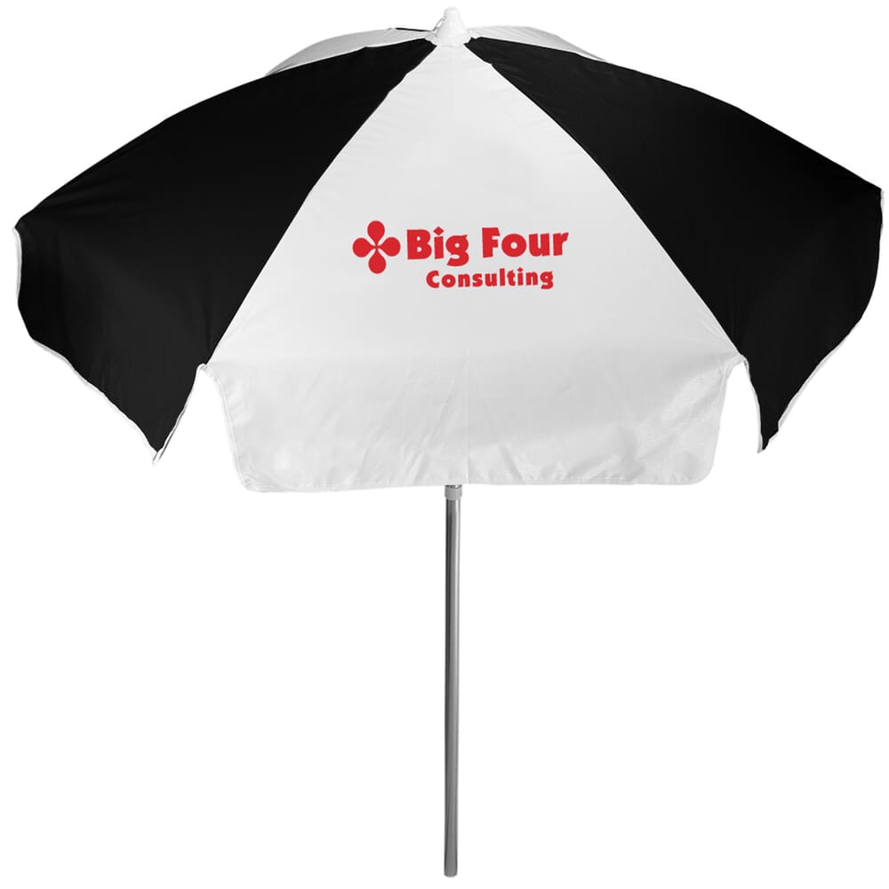 logo patio umbrella Bell's Printing defaults to one side Displayfactory Custom 9FT Patio Umbrella