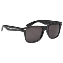 Black retro style sunglasses with logo