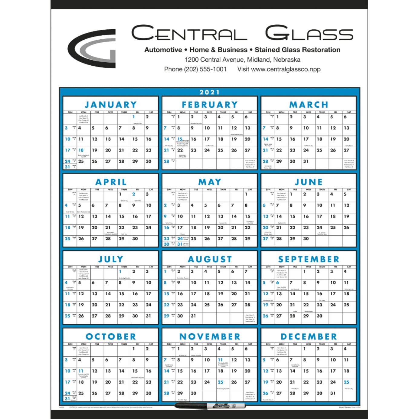 2024 Commercial Span-a-Year Calendar
