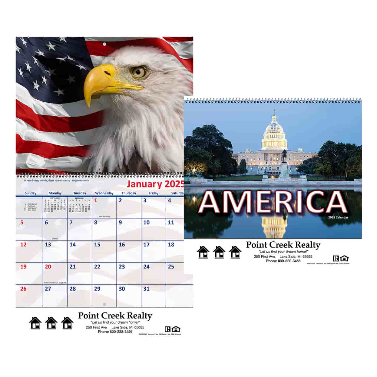 2023 America- Spiral Wall Calendar 