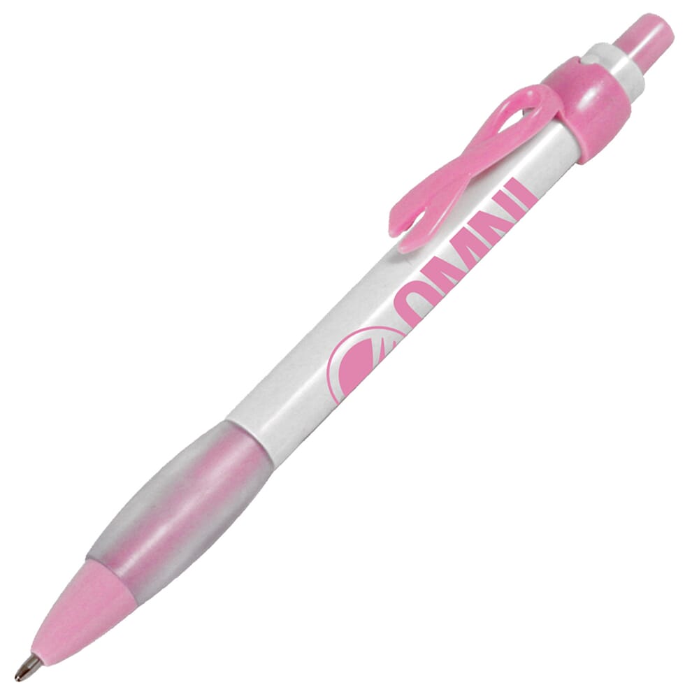 Pink Breast Cancer Awareness pens with your logo