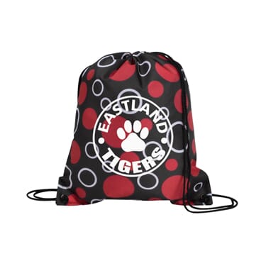 Dressy Drawstring Backpack - Circles