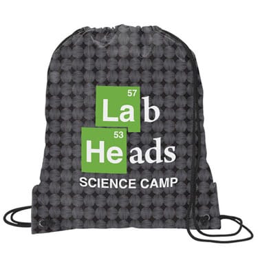 Dressy Drawstring Backpack - Distressed Dots