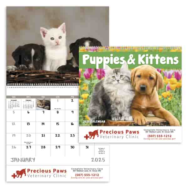 2023 Puppies & Kittens Calendar - Spiral