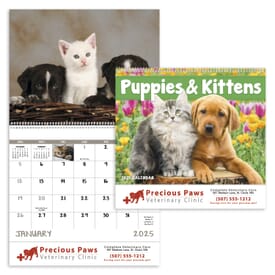 2025 Puppies &amp; Kittens Calendar - Spiral