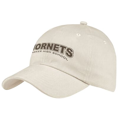 baseball cap with school sports team