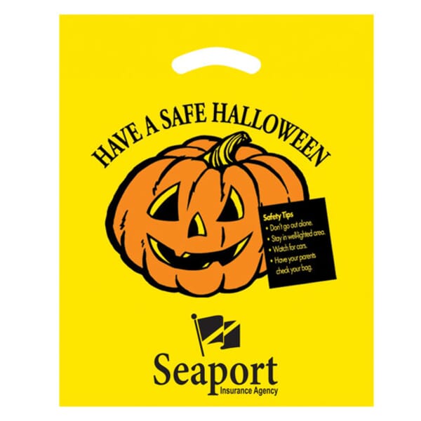 12" x 15" Trick or Treat Plastic Bags Yellow