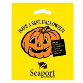 12&quot; x 15&quot; Trick or Treat Plastic Bags Yellow