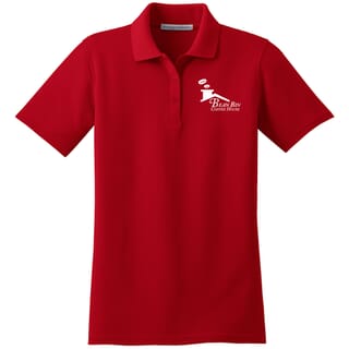Red Port Authority stain-resistant polo for women