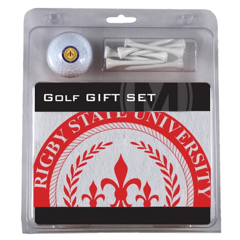 Golf towel, ball, and tees set