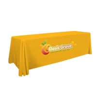 Custom 8 Foot Tablecloth | 8 Foot Table Covers with Logo