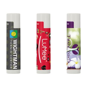 SP15 beeswax lip balm with customized barrel