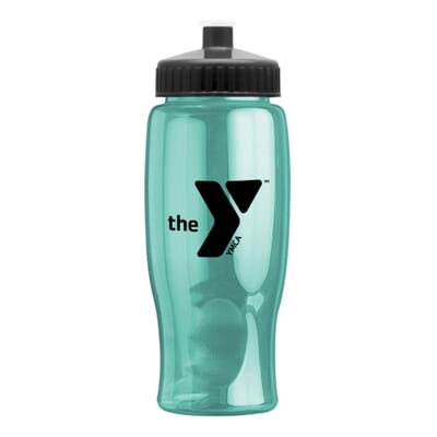 27oz Transparent Custom Water Bottles - Flip Top