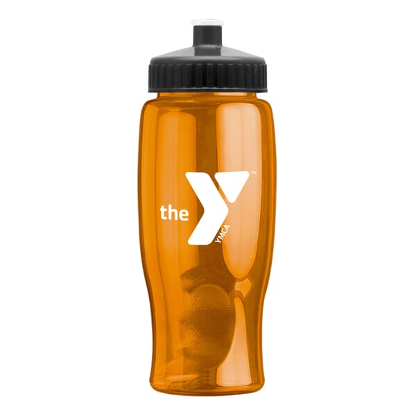 27oz Transparent Custom Water Bottles - Flip Top