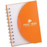 Orange and frosted mini spiral bound notebook
