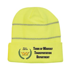 Knit Beanie w/ Reflective Stripes