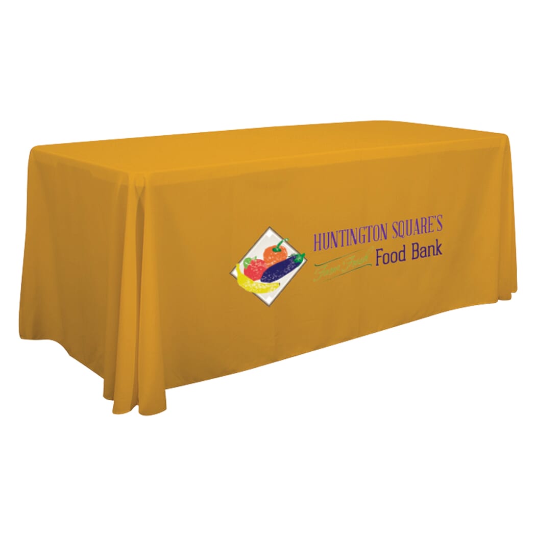 6ft Economy 3-Sided Table Throw – Full Color Front Panel