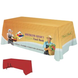 6ft Economy 3-Sided Table Throw - Full Color Dye-Sub