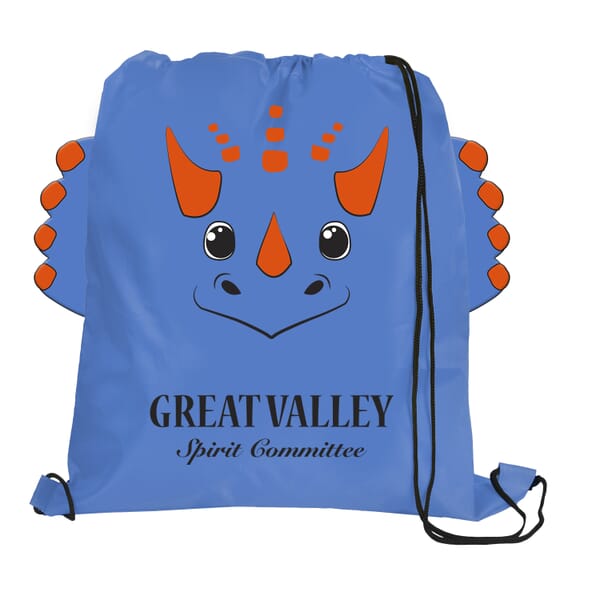 Paws 'N Claws Drawstring Backpack - Triceratops