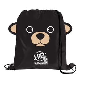 Paws ‘N Claws Drawstring Backpack – Black Bear