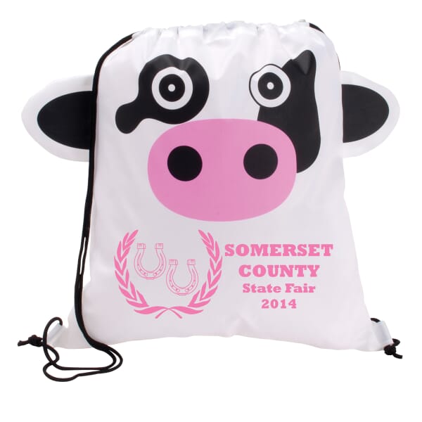 Paws ‘N Claws Drawstring Backpack – Cow